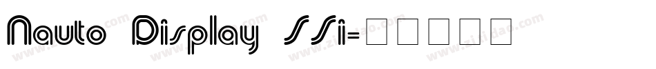 Nauto Display SSi字体转换